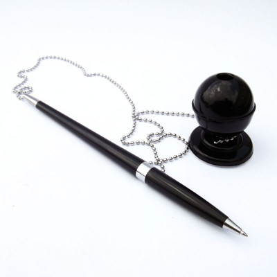 Ручка кулькова "ECONOMIX" /Е10128/ "DESK PEN"  з ланцюжком (50)