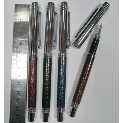 Ручка капілярна "Baixin" /RP922/ (6-7-8)  шкіра мікс (12)