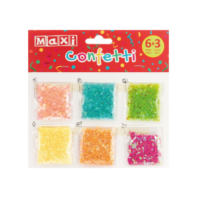 Гліттер "Maxi" /MX61678/ 6 форм по 3 г (1/48/288)