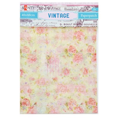 Папір для пакування подарунків та декупажу "Santi" /952469/ Vintage, 2 арк. 40*60 см (1/50/200)