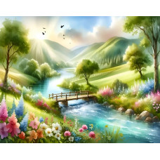 Алмазна мозаїка "Go to art" /187079/ "Дивовижна країна" 30*40см на підрамнику