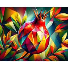 Алмазна мозаїка "Go to art" /187081/ "Феєричний гранат" 30*40см на підрамнику