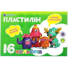 Пластилін "Барвінок" 16кол. /6-434/ 320гр (1/20/40)