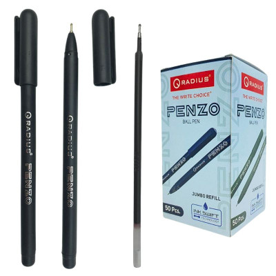 Ручка кулькова "Radius" /PENZO Jumbo Refill чорна/6000 м. (50/500/2000)