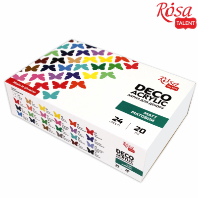 Набір акрилових фарб "ROSA TALENT" /90747263/963/ матовий , 24кол.*20мл (1/4)