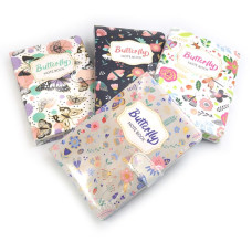 Блокнот 18*12,5см/112арк "JO" /DSCN9907/ на кнопці "Butterfly"  мікс