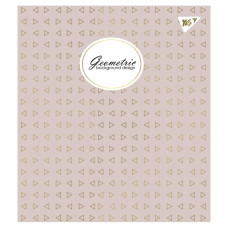 Зошит уч. "YES" 18арк.== /766831/ "Geometric" мат. ВДЛ+ УФ-спл+Pantone Gold (10/200)