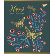 Зошит уч. "YES" 18арк.== /766829/ "Happy" мат. ВДЛ+ УФ-виб+Pantone Gold (10/200)
