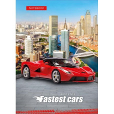 Блокнот А7/48арк. "Рюкзачок" /ЗК-29/ серія "CARS" карт. обкл., # 60г/м2, клеєний зверху, мікс (1/40)