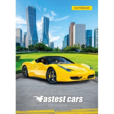 Блокнот А7/48арк. "Рюкзачок" /ЗК-29/ серія "CARS" карт. обкл., # 60г/м2, клеєний зверху, мікс (1/40)