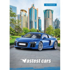 Блокнот А7/48арк. "Рюкзачок" /ЗК-29/ серія "CARS" карт. обкл., # 60г/м2, клеєний зверху, мікс (1/40)