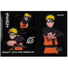 Альбом для малювання А4/24арк. "Kite" /NR23-242/ скоба, УФ лак, Naruto (12/96)