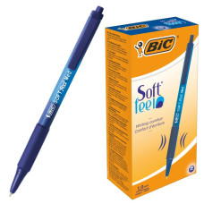 Ручка кулькова автомат "BIC" Soft Feel clic Grip /8373982/446/346/ синя (12/216)