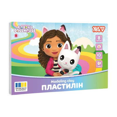 Пластилін 8 кол. 160г "Yes" /540727/ Gabby Dollhouse (1/30)