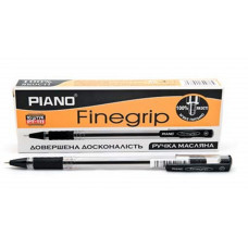 Ручка кулькова/масляна "PIANO" /PT-111-10/ "Finegrip"чорна, грип (10/50) Ручка кулькова/масляна "PIANO" /PT-111-10/ "Finegrip"чорна, грип (10/50)