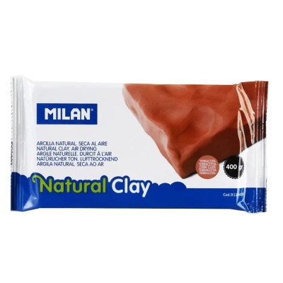 Глина натуральна "MILAN" /9124428/  "Terracotta" коричнева 400г (1/10)