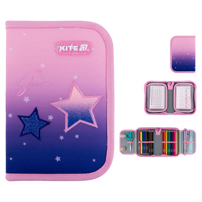 Пенал "Kite" /K25-622H-1/ 1 від., 2 відв., з наповненням 622H Sparkling (1/42)