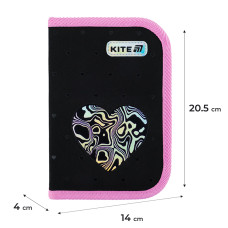 Пенал "Kite" /K25-622H-3/ 1 від., 2 відв., з наповненням 622H Love is (1/42)