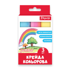 Крейда кольорова 3 шт. "1В" /400551/ JUMBO (1/12/120)
