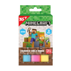 Крейда кольорова 3 шт. "YES" /400552/ "Minecraft" JUMBO (1/12/120)