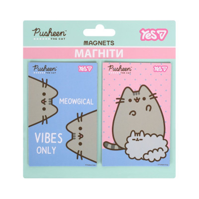 Магніти "YES" /708558/  "Pusheen", 6х9 см, 2 шт (1/10/500)