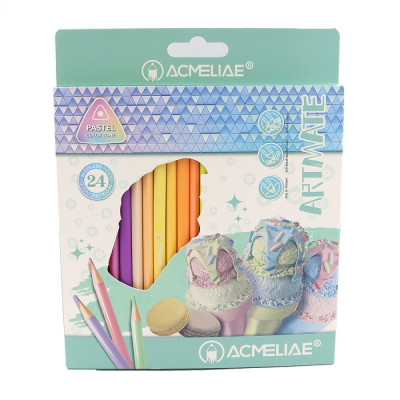 Олівці кольорові "Acmeliae" 24 кол. /43188/ трикутні пастель (1/12)