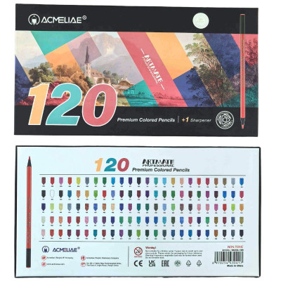 Олівці кольорові "Acmeliae" 120 кол. /9402A-120/  Master,  чорне дерево (1/10)