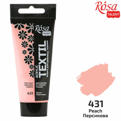 АКРИЛ для тканин "ROSA TALENT" /431/ Персикова, 60мл (1/4)
