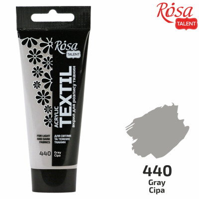 АКРИЛ для тканин "ROSA TALENT" /440/ Сіра, 60мл (1/4)