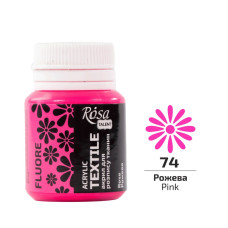 АКРИЛ для тканин "ROSA TALENT" /74/ Рожева, флуоресцентна, 20мл (1/140)