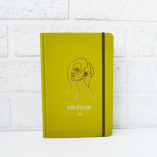 Блокнот A6/80 "4PROFI" /904495/ ## "Neon silver note" olive, інтегр.,тисн.фол., на гумці, 70г.