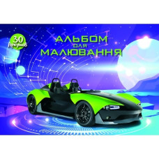 Альбом для малювання А4/30 арк. "Рюкзачок" /А-12/ на спіралі, УФ-лак, 100г/м2, мікс (1/16)
