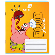 Зошит уч. "Kite" 12арк.# /SB26-232/ софт тач + УФ лак, SpongeBob SquarePants (25/600)