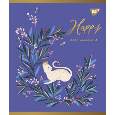 Зошит уч. "YES" 48арк.# /766873/ "Happy" мат. ВДЛ+ УФ-виб+Pantone Gold (5/100)