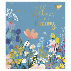 Зошит уч. "YES" 48арк.== /766888/ "Follow your dreams" мат. ВДЛ+ УФ-виб+Pantone Gold (5/100)