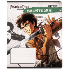 Зошит уч. "Kite" 12арк.# /AT24-232/ софт тач + УФ лак, Attack on Titan Season 1-3 (25/600)