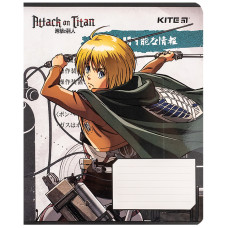Зошит уч. "Kite" 12арк.# /AT24-232/ софт тач + УФ лак, Attack on Titan Season 1-3 (25/600)