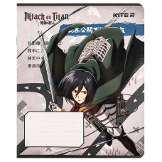 Зошит уч. "Kite" 12арк.# /AT24-232/ софт тач + УФ лак, Attack on Titan Season 1-3 (25/600)