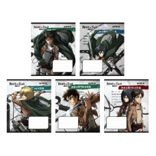 Зошит уч. "Kite" 12арк.# /AT24-232/ софт тач + УФ лак, Attack on Titan Season 1-3 (25/600)