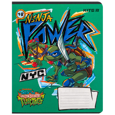 Зошит уч. "Kite" 18арк.# /NT24-236/ софт тач + УФ лак, TMNT Tales of the TMNT (2024 Series) (20/400)