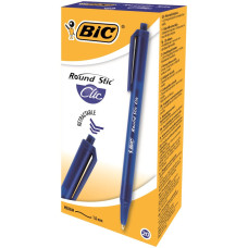 Ручка кулькова автомат "BIC" Round Stic Clic /926376/ /640/ синя (20)