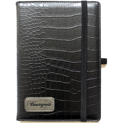 Блокнот на гумці "Bourgeois" А5/120 шкірзам Тв.обкл. /N9701/ вн.бл.70г, # (1/30)
