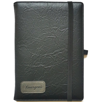Блокнот на гумці "Bourgeois" А5/120 шкірзам Тв.обкл. /N9707/ вн.бл.70г, # (1/30)