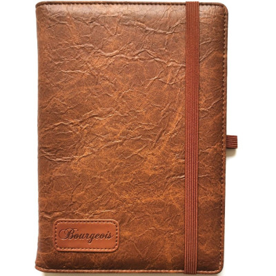 Блокнот на гумці "Bourgeois" А5/120 шкірзам Тв.обкл. /N9709/ вн.бл.70г, # (1/30)