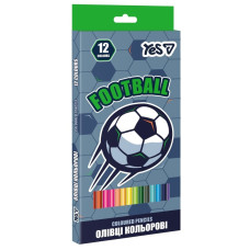 Олівці кольорові "Yes" 12 кол. /290786/ Football (1/12/240)