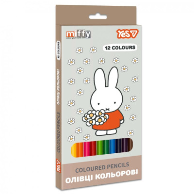 Олівці кольорові "Yes" 12 кол. /290789/ Miffy (1/12/240)