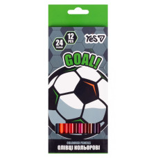 Олівці кольорові "Yes" 24 кол./12шт /290787/ Football (1/12/240) Олівці кольорові "Yes" 24 кол./12шт /290787/ Football (1/12/240)