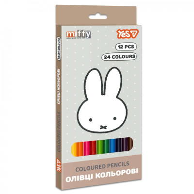 Олівці кольорові "Yes" 24 кол./12шт /290790/ Miffy (1/12/240)