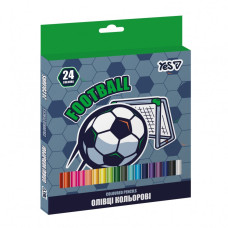 Олівці кольорові "Yes" 24 кол. /290785/ Football (1/6/120)
