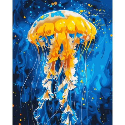 Картина за номерами "SANTI" /955067/ "Танець медузи", 40*50см, LED підсвітка